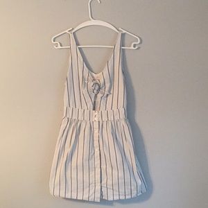 Blue and White Striped Dress